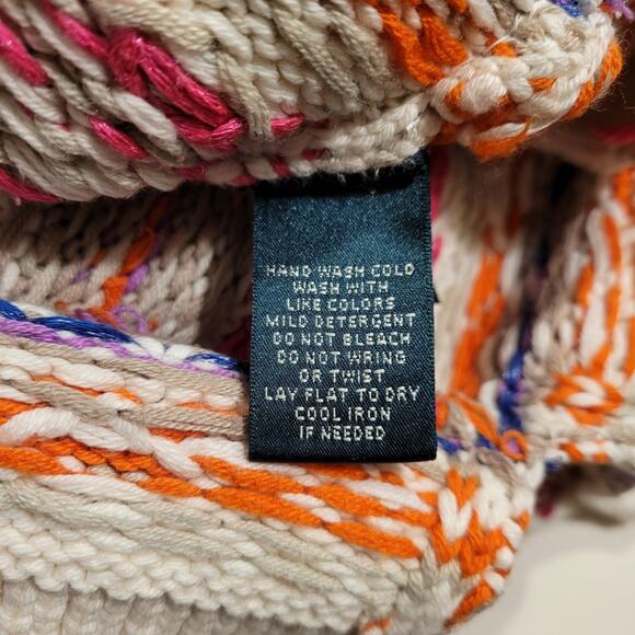 Lauren Ralph Lauren Geometric Fair Isle Boatneck Tunic Sweater size Medium - Picture 14 of 15